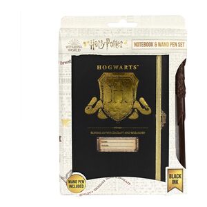 Blue Sky Designs Harry Potter Notebook & Wand Hogwarts Shield Pen Set