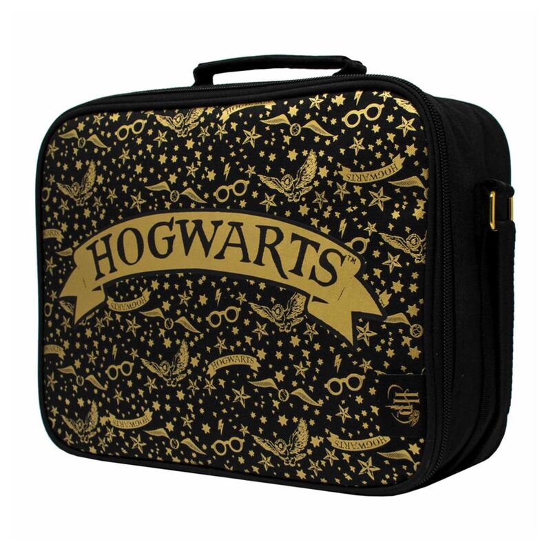 Blue Sky Designs Harry Potter Lunch Bag With Strap Black Pattern