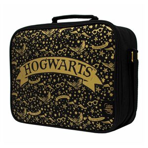 Blue Sky Designs Harry Potter Lunch Bag With Strap Black Pattern