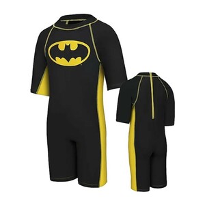 Zoggs Batman Junior Boy's All-in-One Zip Suit Black/Yellow