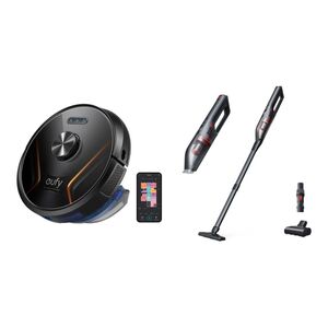 Eufy RoboVac X8 Hybrid 2-in-1 Mop and Vacuum Cleaner - Black + Eufy by Anker HomeVac H30 Infinity Cordless Handheld Vacuum Cleaner - Black