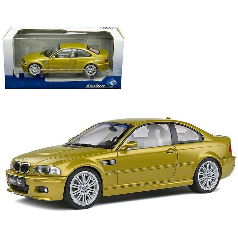 Solido BMW E46 M3 2000 1.18 Yellow Diecast Scale Model Car