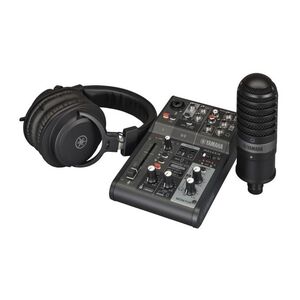 Yamaha AG03MK2 LSPK Live Streaming Pack (Mixer / Microphone / Headphones / XLR Cable) - Black