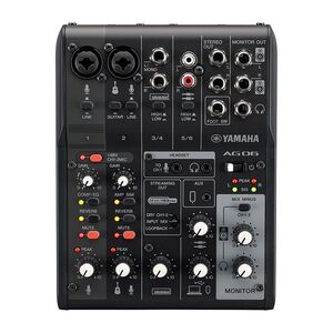 Yamaha AG06MK2 6-Channel Audio USB Mixer - Black