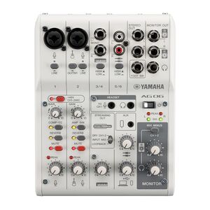 Yamaha AG06MK2 6-Channel Audio USB Mixer - White