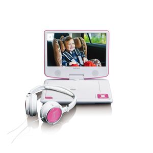 Lenco DVP-910PK 9-Inch Portable DVD Player With Bracket Pink