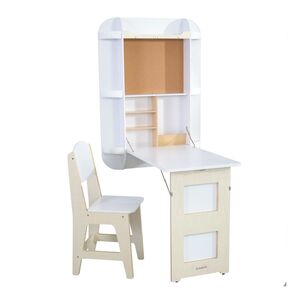 Kidkraft Arches Floating Wall Desk & Chair White