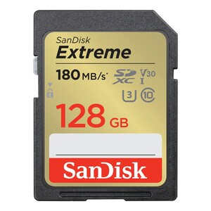 SanDisk Extreme SDXC UHS-I Class 10 Memory Card - 128GB