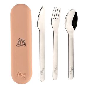 Citron Cutlery Set (Spoon/Fork/Knife) - Blush Pink