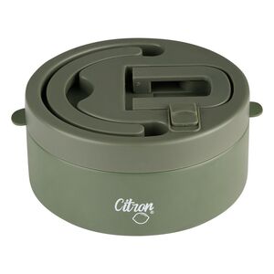 Citron Stainless Steel Insulated Food Jar 400ml - Olive Green
