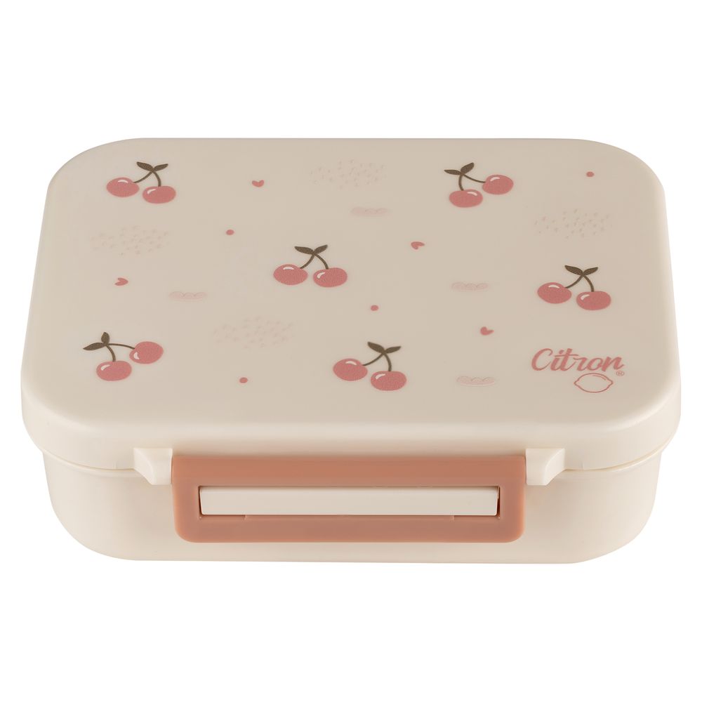 Citron Tritan Snackbox with 3 Compartments - Cherry