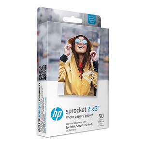 HP Sprocket 2X3 Premium Zink Sticky-Back Photo Paper - 50 Sheets