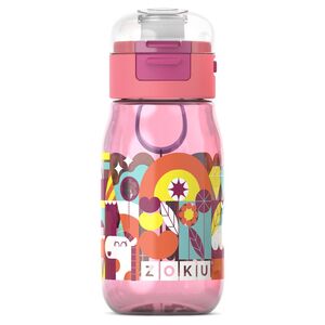 Zoku Flip Gulp Water Bottle 465ml - Pink