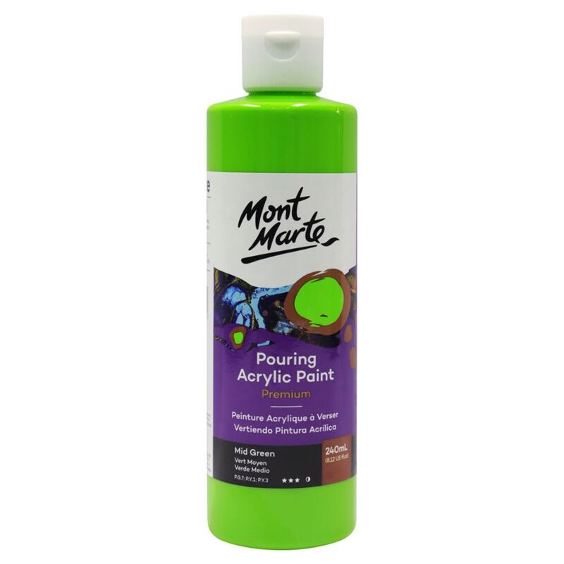Mont Marte Pouring Acrylic 240ml Mid Green