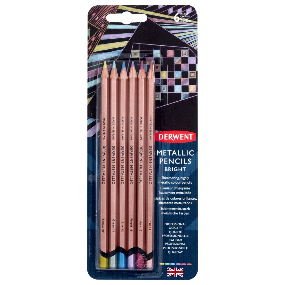Derwent Metallic Pencil Colour Blister (Set of 6)