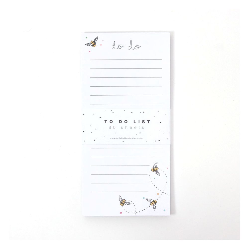 Belly Button Designs Bees To Do List - White