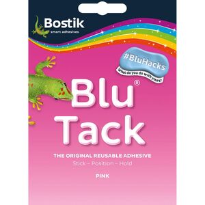 Bostik Blu Tack Reusable Adhesive Tack - Pink 45g