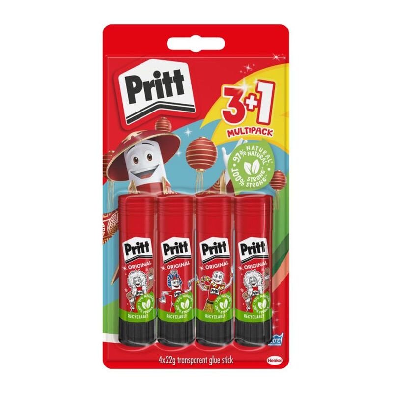 Pritt Glue Stick - Value Pack - 22 gm (4 Pack)