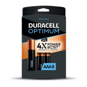 Duracell Optimum AAA Alkaline Batteries (Pack Of 8)