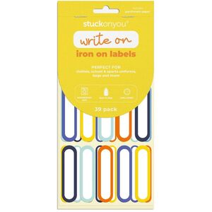 Stuck on You Write & Iron on Labels - Neutral (39 Pack)