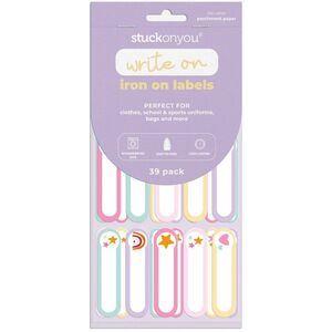 Stuck on You Write & Iron on Labels - Pastel Party (39 Pack)