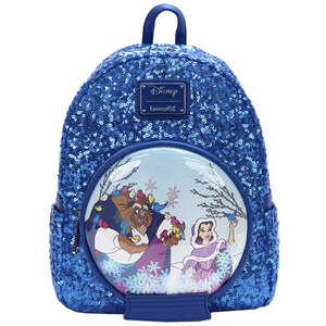 Loungefly Leather Disney Beauty & The Beast Snowglobe Mini Backpack