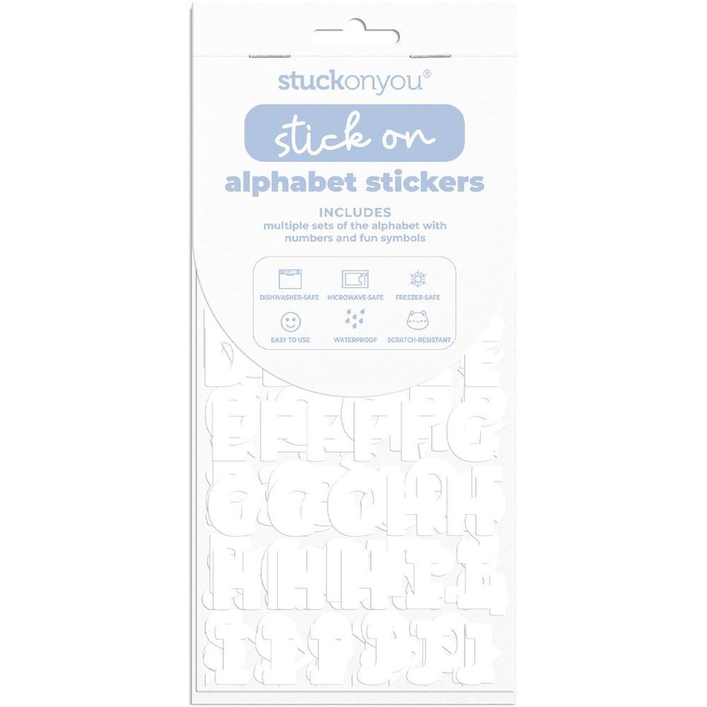 Stuck on You Alphabet Stickers - White