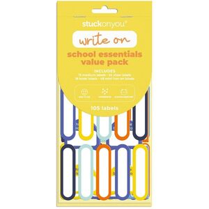 Stuck on You School Write on Labels Essentials Value Pack - Neutral (105 Labels)