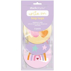 Stuck on You Write on Bag Tags - Pastel Party (3 Pack)