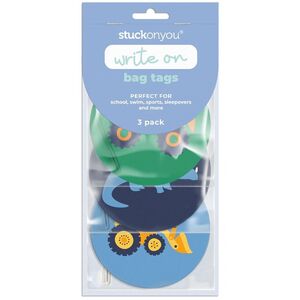 Stuck on You Write on Bag Tags - Revs & Roars (3 Pack)