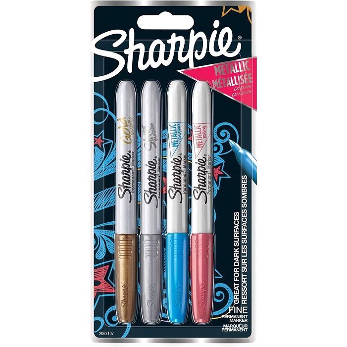 Sharpie Permanent Markers - Metallic (Pack Of 4)