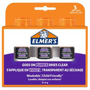 Elmer's Disappearing Purple Glue Stick 6gm (Pack Of 3)