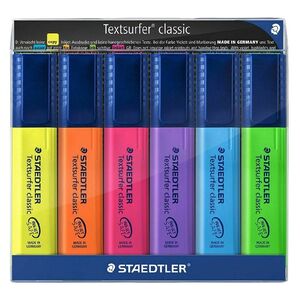 Staedtler Textsurfer Highlters - Assorted Colours (Pack Of 6)