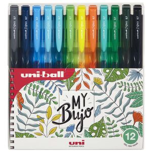 Uniball Signo Gel Ink Pens - 0.4mm Nib - Assorted Colors A (Pack Of 12)