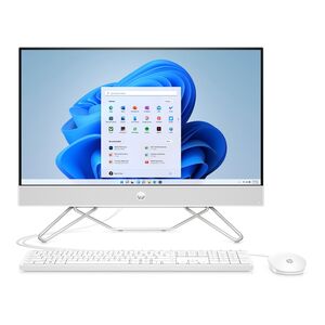 HP All-in-One Desktop (6J7F2EA) Intel Core i5-1235U/8GB/512GB SSD/NVIDIA GeForce MX450 2GB/23.8-inch FHD/Windows 11 Home - White