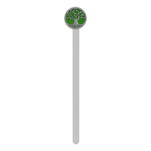 Metalmorphose Bookmark - Tree Of Life Design - Matt Chrome Outside + Green Inside