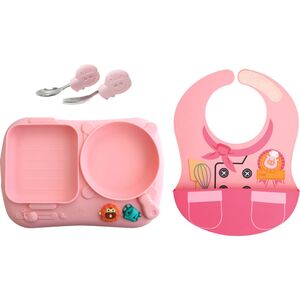 Marcus N Marcus Creative plate Toddler Meal Time Set Little Chef Pink