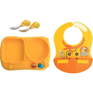 Marcus N Marcus Creative plate Toddler Meal Time Set Little Chef Lola Yellow