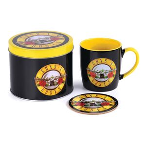 Hole In The Wall Guns N Roses Bullet Logo Mug Coaster & Tin Can Gift Set 315ml