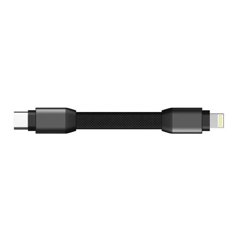 Rolling Square inCharge Mini USB-C to Lightning Cable - Black