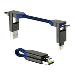 Rolling Square inCharge X Universal Charging Cable - Sapphire Blue