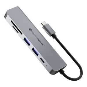 Rolling Square 6-in-1 USB-C Hub - Grey