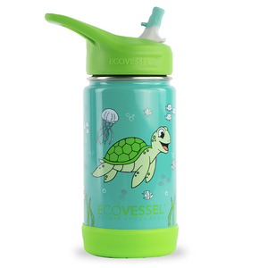 Ecovessel Frost Kids Trimax Insulated Ss Water Bottle 355ml Ocean Blue