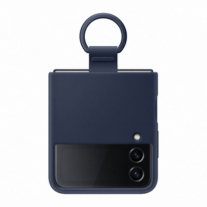 Samsung Galaxy Flip4 Silicone Cover With Ring - Navy