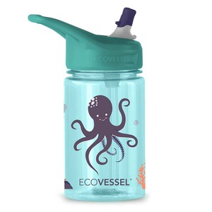 Ecovessel Splash Kids Water Bottle 355ml Under Water Blue