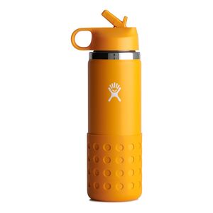 Hydroflask Kids Wide Mouth Straw Lid & Boot Stainless Steel Water Bottle 591ml - Starfish