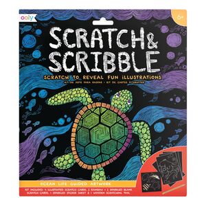 Ooly Scratch & Scribble Colouring Book - Ocean Life