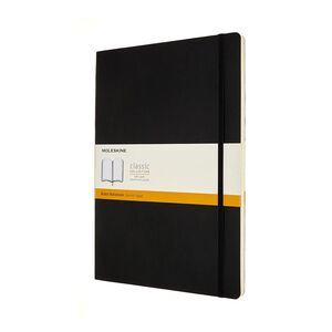 Moleskine Ruled A4 Soft Notebook - Black