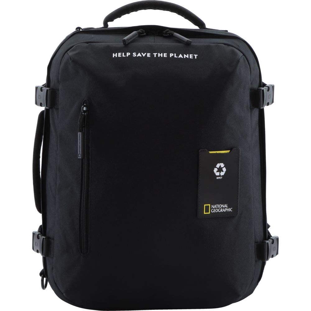 National Geographic Ocean Rpet 3 Way 42Cm Small Backpack Black 23.4 Ltrs