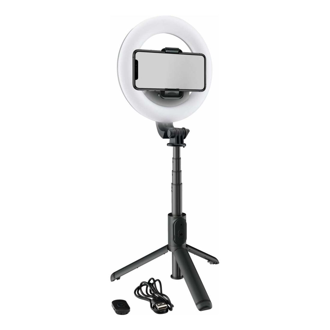 Mackie Mring-6 Battery-Powered Ring Light With Convertible Selfie Stick/Stand And Remote